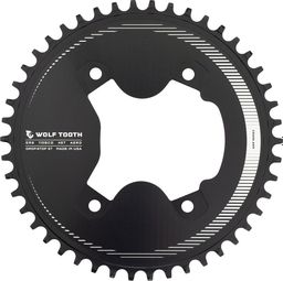 Ingranaggio Aero Wolf Tooth 110 BCD asimmetrico a 4 bulloni per pedivelle Shimano GRX Drop-Stop ST 