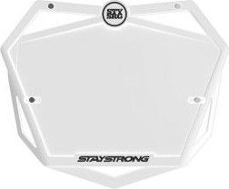 Plaque numéros BMX Stay Strong Pro - white