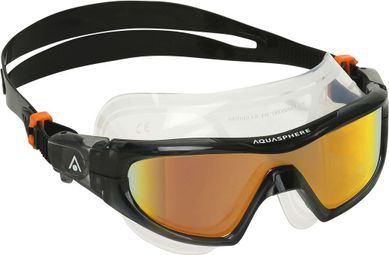 Aquasphere Vista Pro Schwimmbrille Dunkelgrau / Schwarz - Orange Spiegelgläser