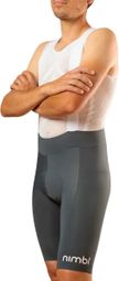 Nimbl Halo Men's Short Cycling Shorts with Straps, Gray