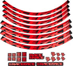 Race Face Wielen Kit Stickers Rood