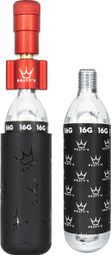 Peaty's Holeshot Road/Gravel Kit Red CO2 Inflator + 2 CO2 Cartridges (16g)