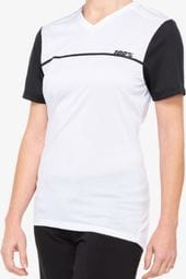 Women's 100% Ridecamp White / Black Short Sleeve Jersey