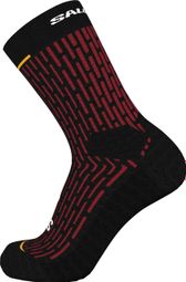 Calcetines Salomon Ultra <p><strong>Glide Cre </strong></p>w Unisex Negro/Rojo