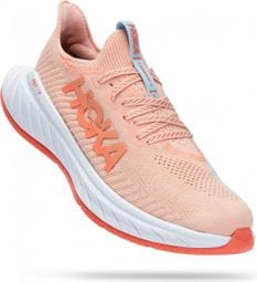 Hoka Carbon X 3 Running-Schuhe Rosa Blau Damen
