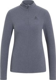 Langarmtrikot Damen Odlo 1/2 Zip Roy Grau