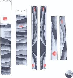 Kit Protector de Cuadro Hakuba Slicy Custom Gris / Rojo Brillante