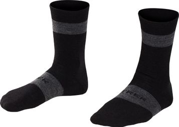 Chaussettes Trek Race en Laine Mérinos Noir Unisexe