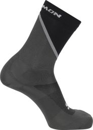 Salomon Pulse Crew Unisex Socke Schwarz/Grau