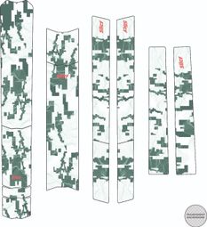 Slicy Custom Pixel Frame Protector Kit Groen / Mat Wit