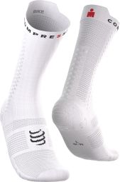 Calzini Compressport Pro Racing V4.0 Bike Ironman 2026 Bianco