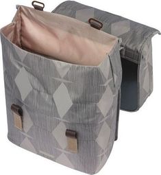 Basil Elegance Double Bicycle Sac  animal de compagnie recyclé  cisaillement d'eau  Mik  noir  40-49L
