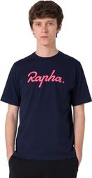 T-Shirt Rapha Cotton Large Logo Blau/Pink