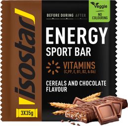 ISOSTAR 3 Energy bar HIGH ENERGY 3x35g Flavour Chocolate