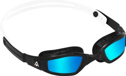 Lunettes de Bain Aquasphere Ninja Noir / Blanc - Verres Miroir Bleu