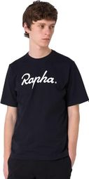 Rapha Katoen T-Shirt met groot logo Zwart/Wit