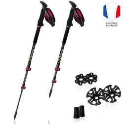 Bâtons de Grande Randonnée CARBON/ALU - B LIGHT RUBIS