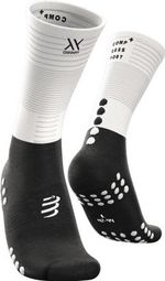 Chaussettes Compressport Mid Compression Socks Blanc/Noir