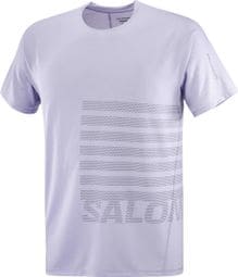 Salomon Sense Aero Graphic Kurzarm Trikot Blau/Grau Herren