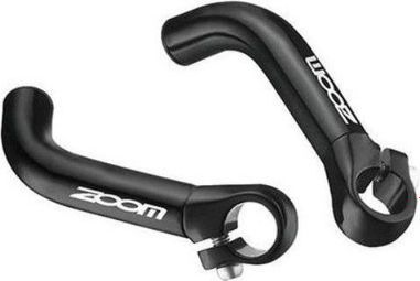 EMBOUT GUIDON PAIRE ALU NOIR BAR END ZOOM.