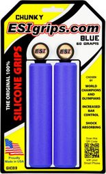 Puños de silicona ESI Chunky 32mm - Azul
