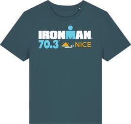 T-Shirt Manches Courtes Ironman 70.3 France Nice Bleu Turquoise Femme