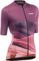 Maillot Manches Courtes Femme Northwave Earth Plum / Violet