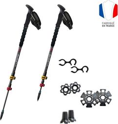 Bâton Grande Randonnée Télescopique ALU - T3-LIGHT GRENAT MK2