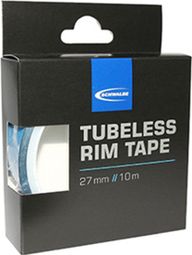 FOND DE JANTE TRANSFORME ROUE VTT CLASSIQUE EN TUBELESS ADHESIF 27mm SCHWALBE (ROULEAU 10m)