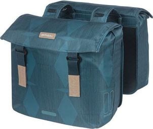 Basil Elegance Double Bicycle Sac  bleu  animal de compagnie recyclé  alimentaire  fermeture de conservation de l'eau  pont universel  40-49L