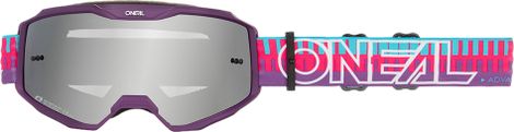 O'Neal B-10 Gestreept Violet/Zilver Kinderspiegel MTB Masker