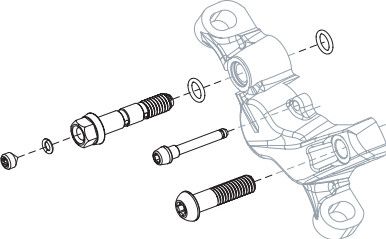 Kit di viti per pinze Sram Guide R / RS