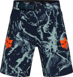 Fox Ranger Mountainbike-short met print, blauw, voor kinderen