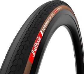 Vittoria Terreno T10 Hardpack Gravel Endurance 700 mm Gravelband Tubeless Ready Vouwbaar Anti-lekband Endurance-formule Grafeen Bruine zijwand