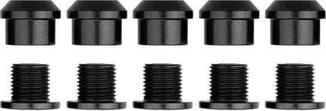 Tuercas y tornillos de plato Alugear para monoplato 5 piezas Negro