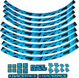 Race Face Wielen Kit Stickers Neon Blauw