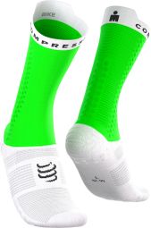 Calzini Compressport Pro Racing V4.0 Bike Ironman 2026 Verde/Bianco