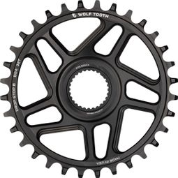 Plato Wolf Tooth de montaje directo para motor Bosch E-Bike 32T Drop-Stop B Negro