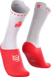 Calzini Compressport Pro Racing V4.0 Bike Ironman 2026 Bianco/Rosso