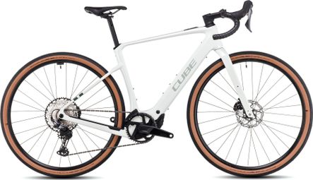 Cube Nuroad Hybrid C:62 Race 400X Bicicleta eléctrica de gravilla Shimano GRX 12S 400 Wh 700 mm Desertstone Gris Verde 2025