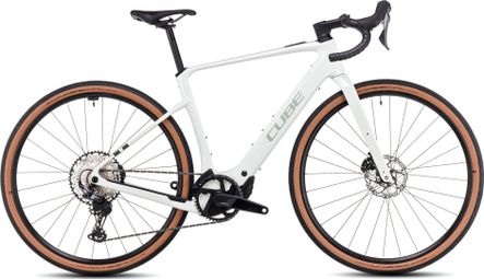 Cube Nuroad Hybrid C:62 Race 400X Electric Gravel Bike Shimano GRX 12S 400 Wh 700 mm Desertstone Grey Green 2024