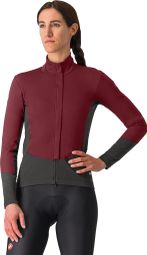 Chaqueta de manga larga Castelli Perfetto Air Burdeos para mujer