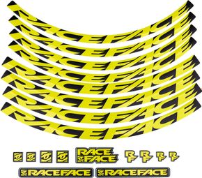 Race Face Wielen Kit Stickers Neon Geel