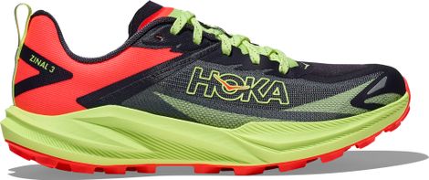 Hoka Zinal 3 trailschoenen voor dames, zwart/geel/rood