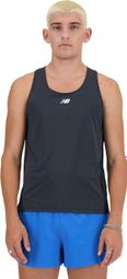 Camiseta de tirantes New Balance Q Speed Jacquard Negra Hombre