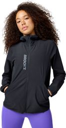 Chaqueta cortavientos Brooks Canopy negra para mujer