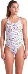 Bañador Arena Confetti Mujer Blanco/Multicolor