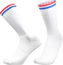 Chaussettes cyclistes Aero France Bleu Blanc Rouge Whiteline