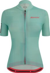 Santini Delta Kinetic Damen Kurzarmtrikot Türkisblau