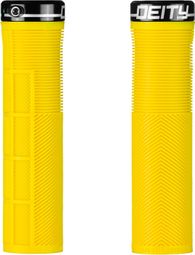 Paire de Grips Deity Knuckleduster 132 mm Jaune